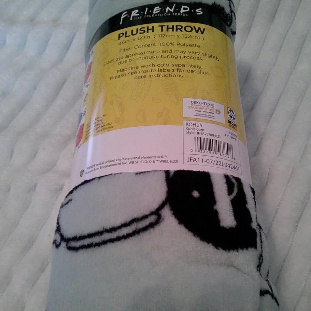 FRIENDS the Television Series Super Soft Plush Throw Blanket 46